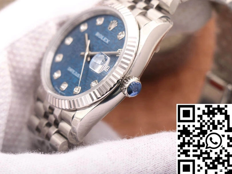 M126234-0011 Diamond-Studded Dial EW Blue Rolex Datejust 36MM Factory 0809